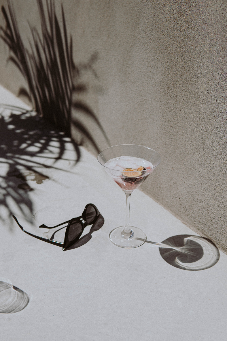 Clear Wine Glass in White Surface